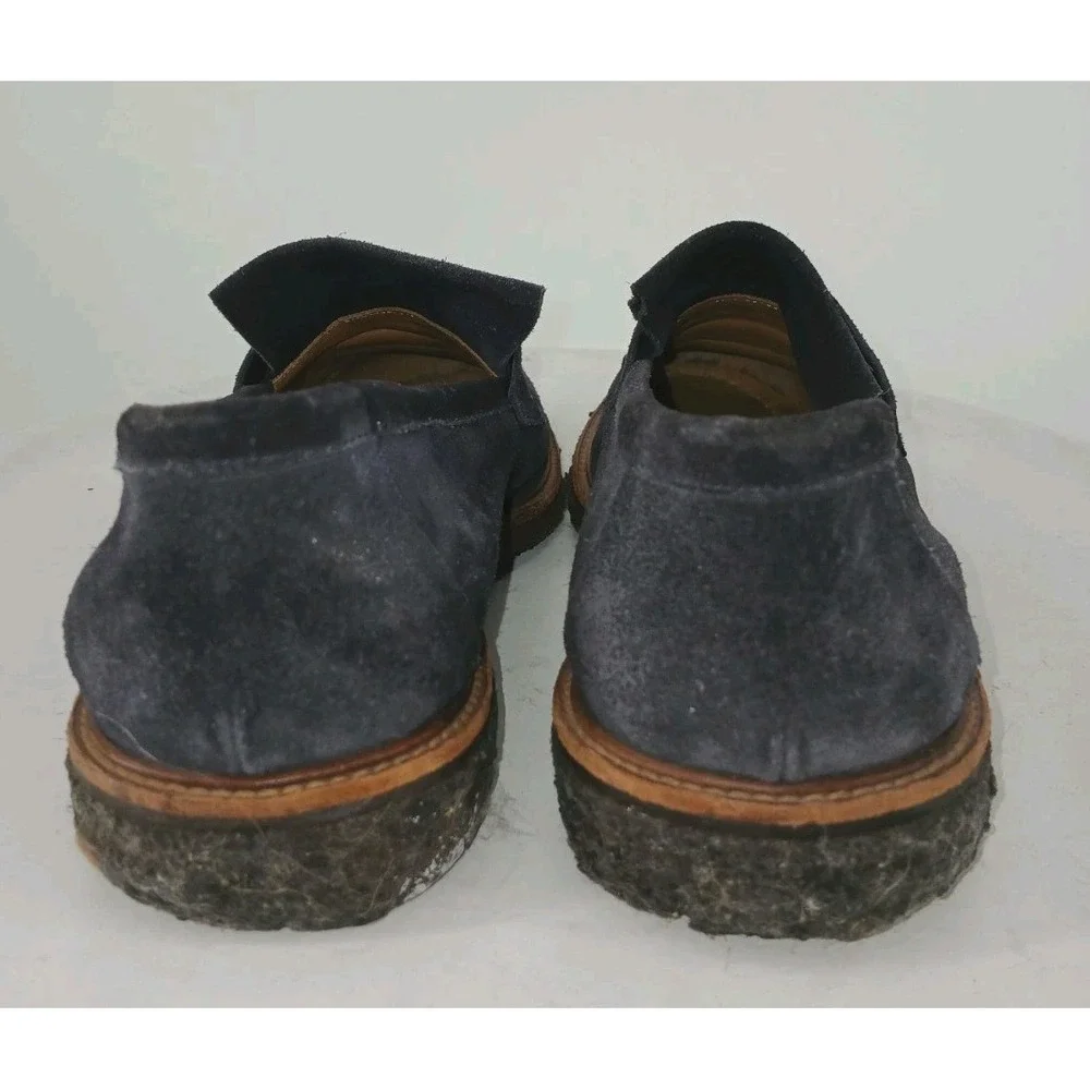 SuitSupply Navy Blue Suede Tassel Slip-On Loafers Size US10 EU43  C132